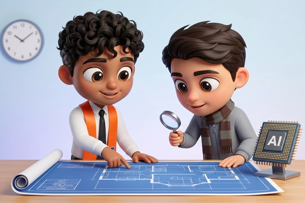 Hero banner illustration for "YC-Backed Rudus Launches AI Takeoff Tool for Concrete Contractors"