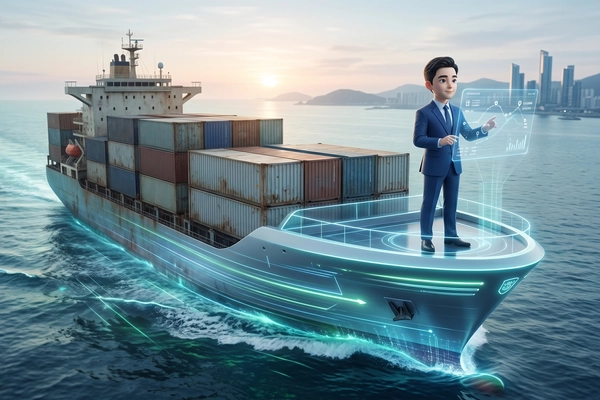 Hero banner illustration for "Hyundai-Backed SURFF Secures Undisclosed Seed to Digitize Korean Shipping"