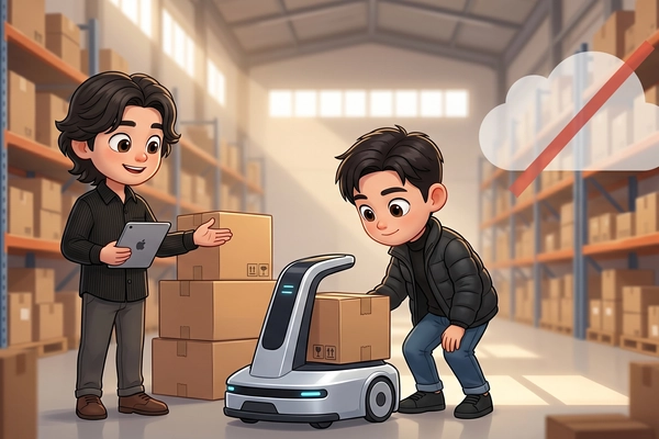 Hero banner illustration for "YC-Backed General Instinct Launches Offline AI for Edge Devices"