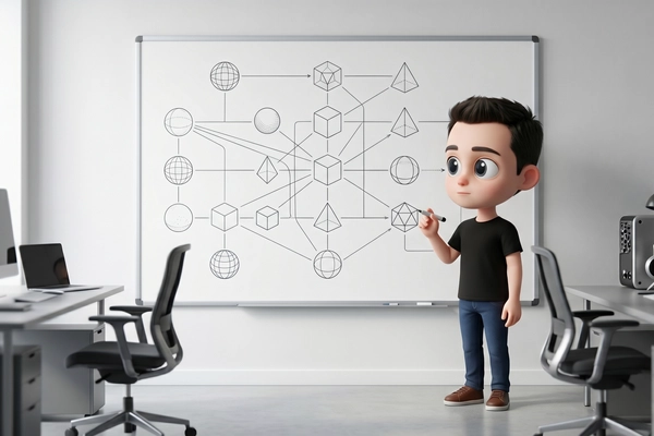 Hero banner illustration for "YC-Backed Pentagon Launches Desktop App for AI Agent Teams"