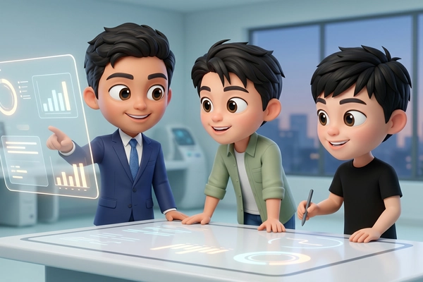 Hero banner illustration for "YC-Backed Auxos Launches AI Digital Twins for Market Research"