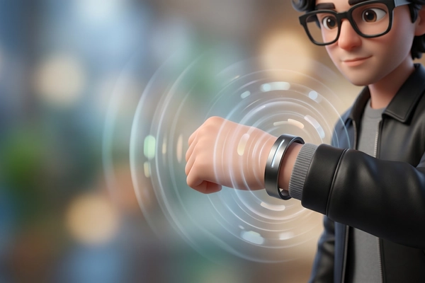 Hero banner illustration for "Ex-Apple Designer's ANORIA Wearable Claims to Read Your Emotions in Real Time"