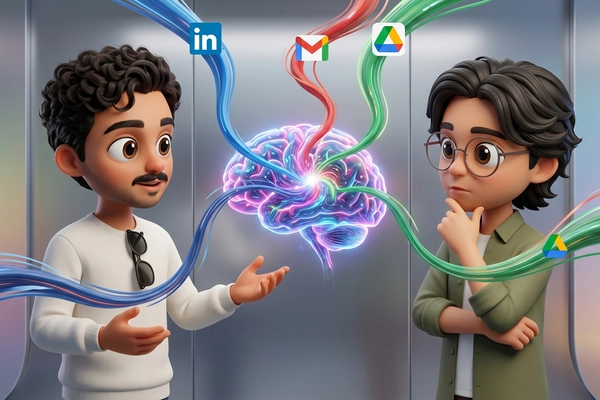 Hero banner illustration for "YC-Backed Hyper Launches AI 'Company Brain' for Startups"