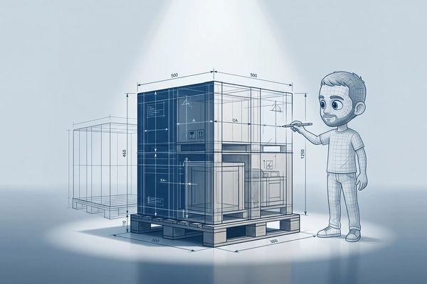 Hero banner illustration for "YC-Backed Transload Turns Security Cameras Into Freight Dimensioners"