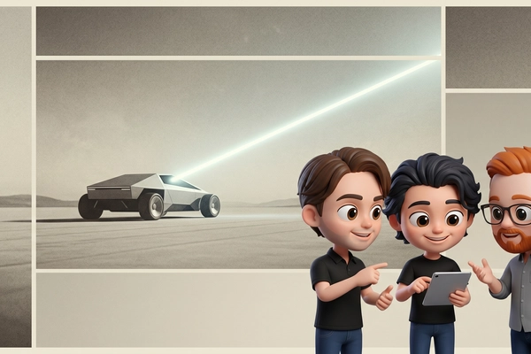 Hero banner illustration for "Laser Power Beaming Comes of Age: 24-Hour Robot Demo Signals New Era"