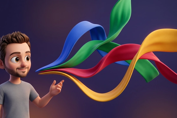Hero banner illustration for "Sesame Launches iOS AI Assistant from Oculus Founders"