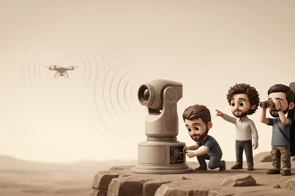 Hero banner illustration for "YC-Backed 9 Mothers Ships EDDA: AI Counter-Drone Defense System"