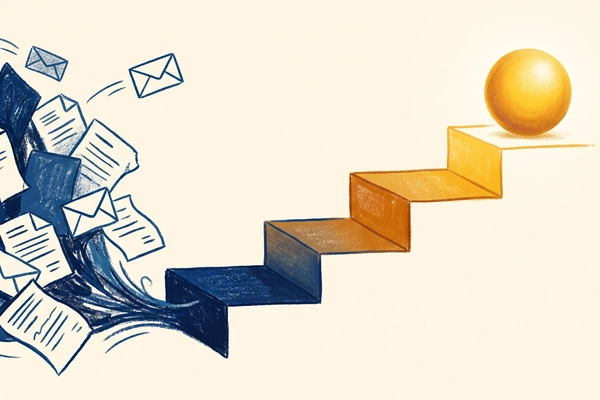 Hero banner illustration for "Wordsmith AI Raises $70M Series B to Automate Legal Operations"