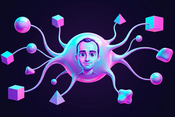 Hero banner illustration for "Infinity Constellation Raises $24M to Build AI Services Empire"