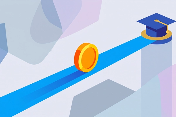 Hero banner illustration for "Student Startup Tackles Scholarship Fraud with Blockchain Tech"
