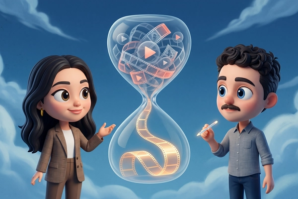 Hero banner illustration for "Bevyl Raises $1.3M to Automate Video Editing for Consumer Brands"