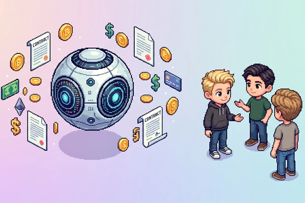 Hero banner illustration for "YC-Backed HEVN Launches AI-Powered Payroll for Global Contractors"
