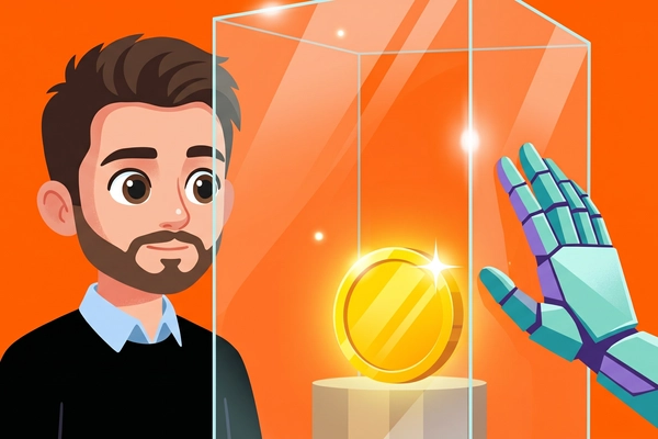 Hero banner illustration for "Gravy's AI Agents Promise to Move Money—But Can't Yet"