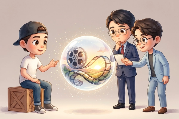 Hero banner illustration for "YouArt Launches 'Patreon for AI Video' With $1M Revenue Run-Rate"