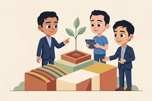 Hero banner illustration for "Ricult's Fintech Play: Serving 500K+ Smallholder Farmers"