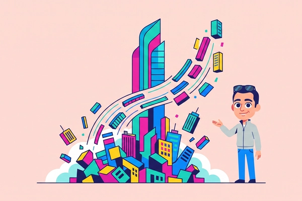 Hero banner illustration for "PLAN0 AI Debuts Bloomberg-Style Platform for Construction Costs"