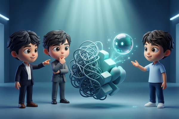 Hero banner illustration for "YC-Backed Saffron Launches AI-Native Platform for Coding Assessments"