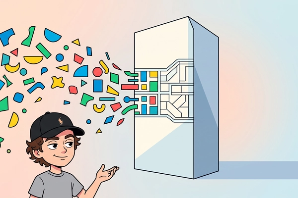 Hero banner illustration for "Ontora's AI Agent Maps Company Workflows in Hours, Not Months"