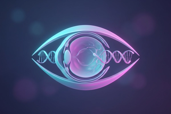 Hero banner illustration for "Ollin Biosciences Raises $330M to Challenge Roche in Eye Disease"