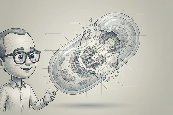 Hero banner illustration for "smartbax Closes €6.3M Pre-Series A to Push Novel Antibiotic to IND"