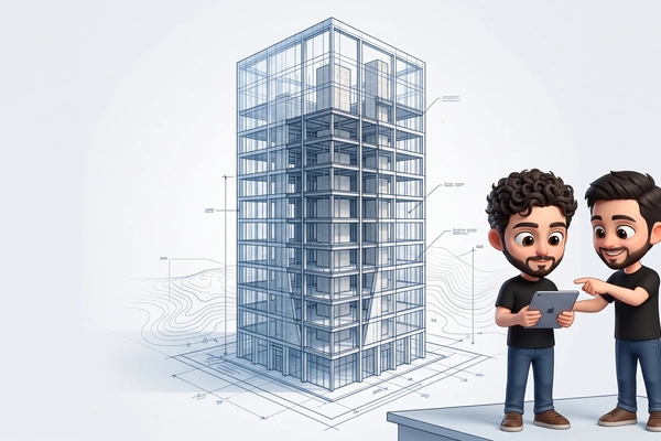 Hero banner illustration for "Build.inc Raises $8.5M to Automate Real Estate Development with AI"