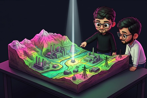 Hero banner illustration for "YC's Mireye Builds Data Layer for Physical-World AI Agents"