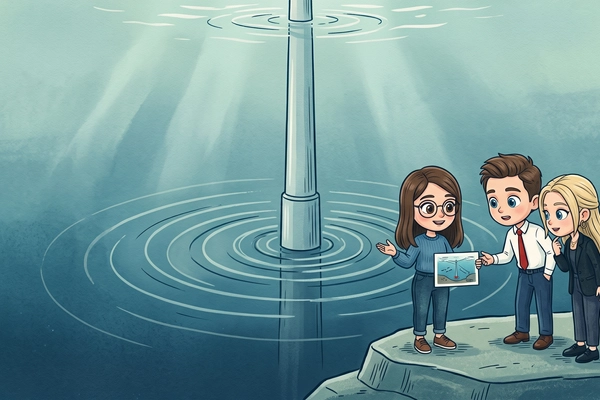 Hero banner illustration for "Swiss Startup Subatron Lands CHF 150K for Underwater Comms Tech"