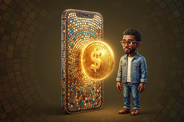 Hero banner illustration for "Gebeya Deploys AI Agents to Automate Africa's Service Economy"