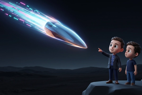 Hero banner illustration for "Inside the Race to Build Hypersonic Rocket Cargo Delivery Systems"