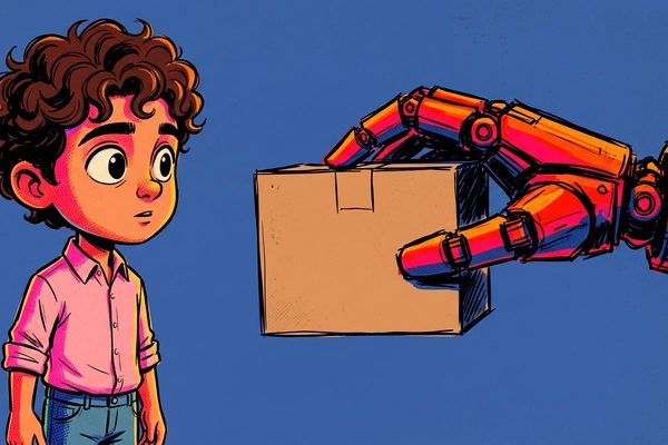 Hero banner illustration for "The Physical AI Data Bottleneck: Why Robots Need Egocentric Vision"