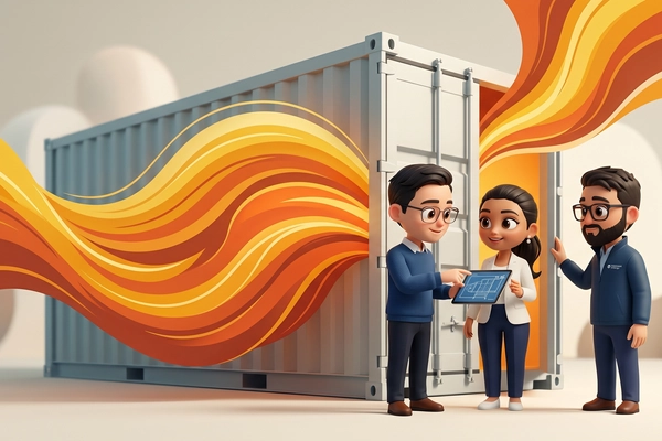 Hero banner illustration for "World's Largest Second-Life Battery Factory Built in Six Weeks"