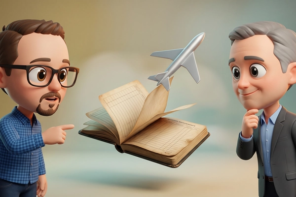 Hero banner illustration for "Bluetail's AI Takes On Aviation's $80B Paper Records Problem"