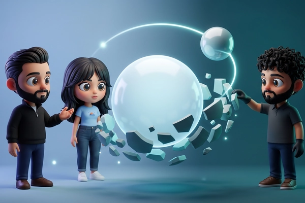 Hero banner illustration for "Floqer Raises $2M Pre-Seed for AI-Powered CRM Data Platform"