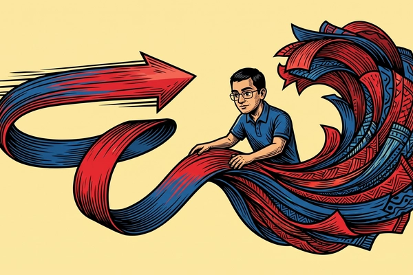 Hero banner illustration for "Klydo Pivots to AI Fashion Feed After Quick-Commerce Pause"
