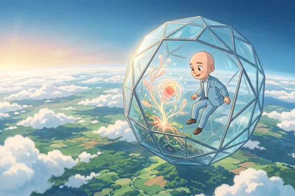 Hero banner illustration for "Exobiosphere Builds Space Drug Discovery Platform with Strategic Funding"