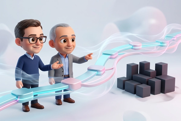 Hero banner illustration for "Auger Raises $50M Series B for AI Supply Chain Autonomy Platform"