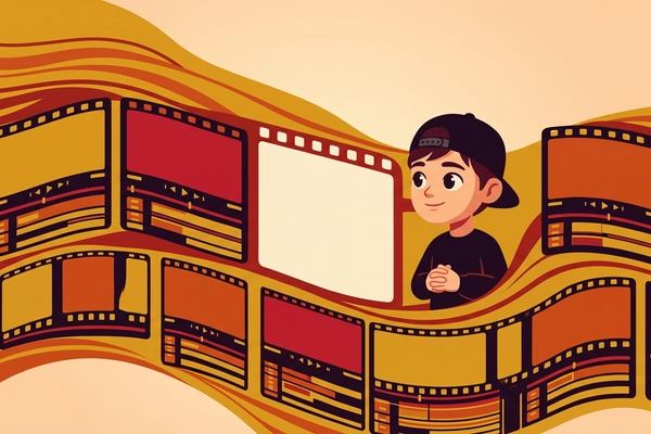Hero banner illustration for "YC-Backed Palette Enters Crowded AI Video Editing Market Pre-Demo Day"