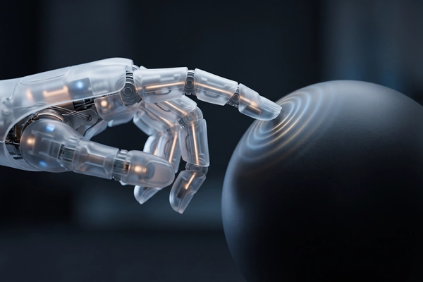 Hero banner illustration for "Dayan Technology Raises Angel Round for China's First Haptic Glove"