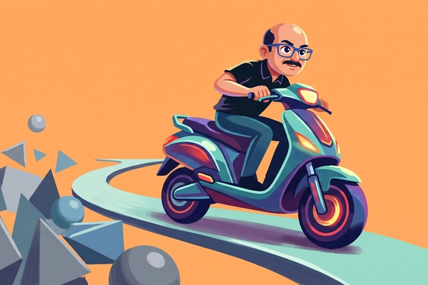 Hero banner illustration for "E3 Electric.Ai Raises $12M Series A for AI-Powered EV Scooters"