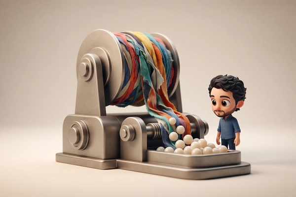 Hero banner illustration for "Syntetica Raises $30M to Turn Textile Waste Into Virgin-Quality Nylon"