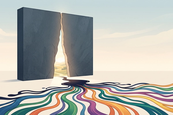Hero banner illustration for "Thinking Machines Releases Inkling: $12B Startup's First AI Model"