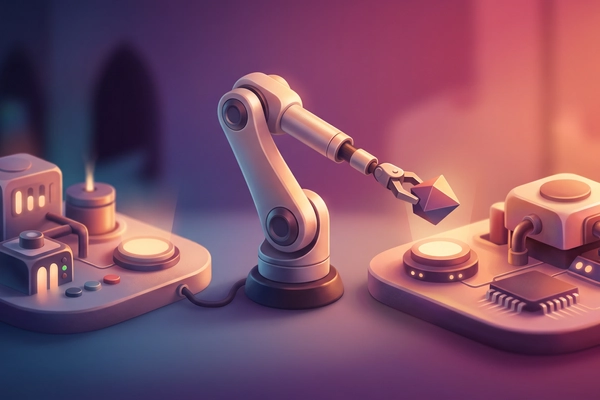 Hero banner illustration for "Sancho Raises $7M to Build 'Physical API' for Smart Factories"