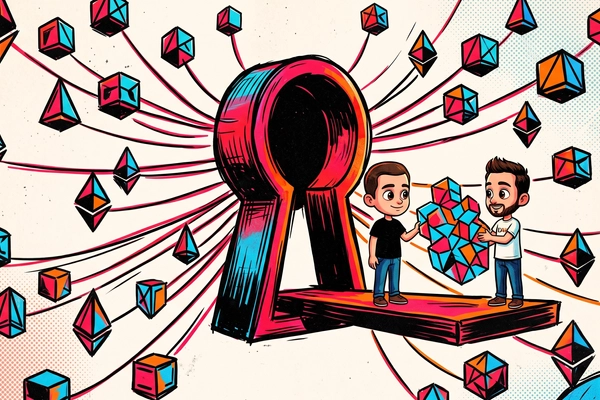 Hero banner illustration for "Oak's $60M Bet: An Identity OS for Humans, Machines, and AI Agents"