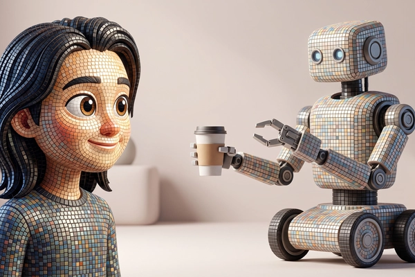 Hero banner illustration for "Nori Robotics Ships Sub-$1,500 Humanoid Robot for Home Tasks"