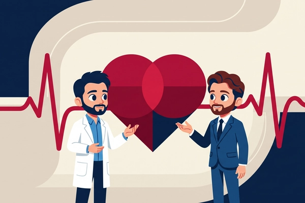 Hero banner illustration for "D-Heart's Smartphone ECG Brings 24/7 Telecardiology to Global Markets"