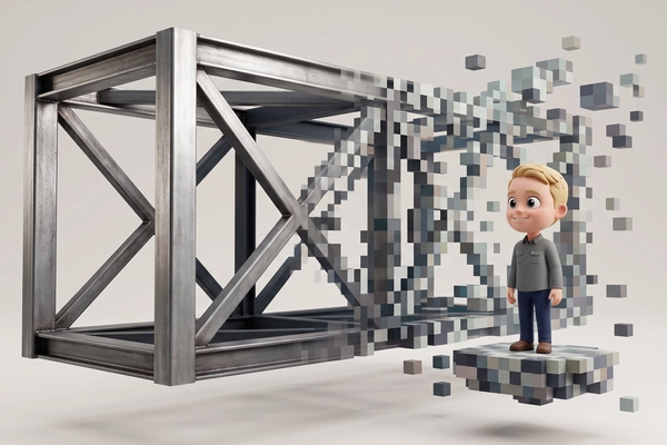 Hero banner illustration for "SpaceX Alumni Raise $15M to Automate Steel Fabrication for AI Era"