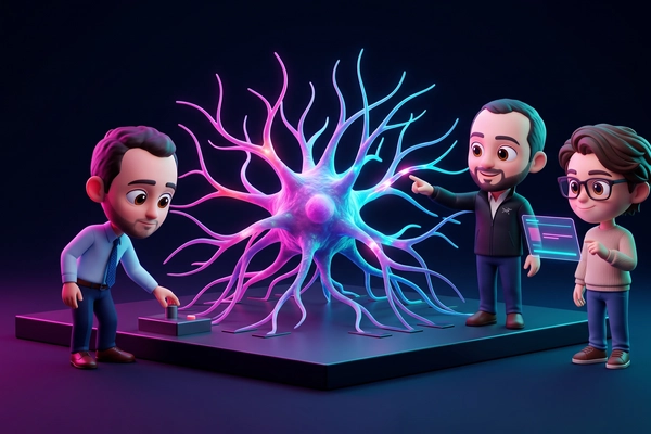 Hero banner illustration for "Living Compute: Startups Train Human Brain Cells to Run AI"