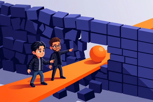 Hero banner illustration for "YC's Rindler Turns Any Website Into an API for AI Agents"