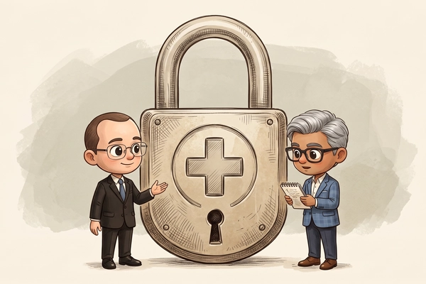 Hero banner illustration for "SecurITe Raises Double-Digit Million Seed for Healthcare AI Security"