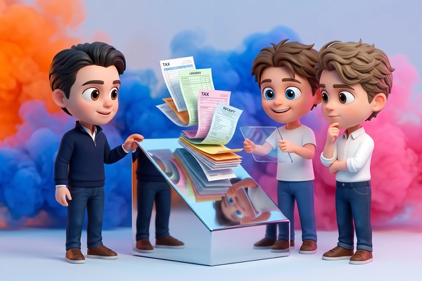 Hero banner illustration for "YC's Last Accounting Company: AI Agents Replace Bookkeepers"